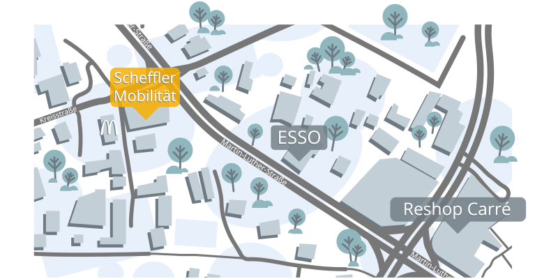 Anfahrt Scheffler Mobilität